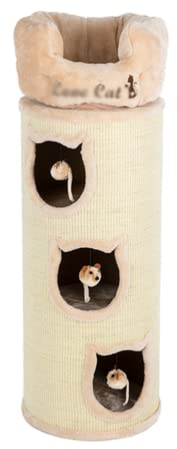 SYXL Klettergerüst für KatzenBeige Kratzbaum-Sisalfass für Indoor-Katzen, abnehmbares und waschbares Kissen Oben, Cat Activity Tower gemütlicher RuhebereichHeimtierbedarf