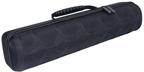 Perfeclan Uhrenrolle mit 6 Fächern, Schaumstoffkissen, Uhrenhalter, Schmuck-Aufbewahrungsbox mit Tragegriff, Reißverschluss-, schwarz