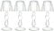 Sziqiqi Clear Glass Tea Light Candle Holders, 4Pcs Lamp Shape Tealight Holders, Elegant Table Centrepieces for Mantelpiece Dining Rooms Wedding Party Christmas
