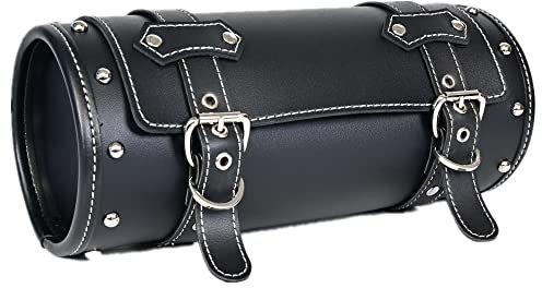 Motorrad-Satteltaschen | PVC-Kunstleder-Seitentaschen | wasserdichte seitliche Schwingarmtaschen | seitliche Werkzeugtasche für Harley Sportster | universelle Werkzeugtasche für Motorrad (Schwarz40)