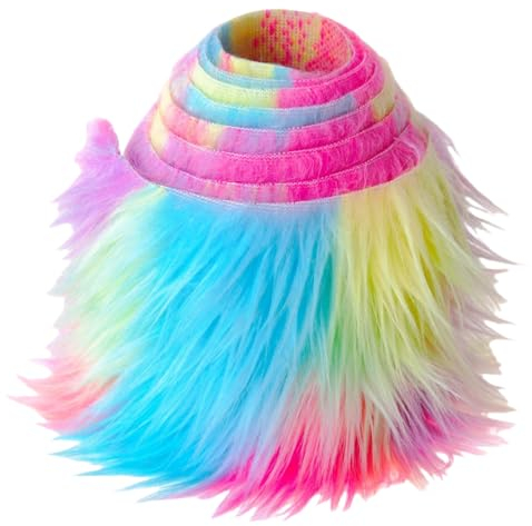 Kunstfell Band Kunstpelz Fellstoff, MUSLONG zotteligen Pelz Stoff Schnitte flauschige Pelz Patches ideal zum Basteln, Nähen, Dekorieren | Dekoband Plüsch Trim Stoffrolle, 10x150cm (Regenbogen)