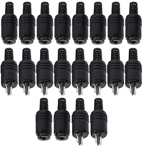 Create idea 20 UNIDS Conector Altavoz DIN de 2 Pines con Terminales de Tornillo Conector Cable Altavoz HiFi para Dispositivos de Altavoces HiFi Sin Soldadura 10 Piezas Macho Y 10 Piezas Hembra