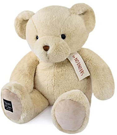 Histoire d'Ours - Grande Peluche Ours - Le Nounours - Vanille - 40 cm - Grosse Peluche Super Douce à Caliner pour les Enfants - Idée Cadeau de Naissance Bébé, Noël et Anniversaire - HO3224