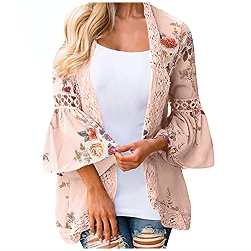 URSING Strandkleider Damen, Strandkleider Kurz, Strandtuch Damen, Boho Kleid Damen Lang, Kleidung Damen Sommer, Strandkleid Spitze, Netz Strandkleid,Khaki,3XL