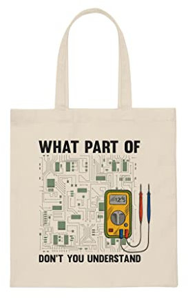 Lustige Elektriker Elektronik Experte Professionelle Liebhaber Humorvolle elektromechanische Elektrotechniker Fan Leinwand Tote Bag, Natürlich, Medium