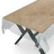 ANRO Tischdecke transparent Folie durchsichtige Wachstuchtischdecke Tischschutz Schutzfolie Tischfolie Bedruckt Motiv Terrazo 140 x 140cm Schnittkante
