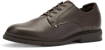 Tommy Hilfiger Uomo Scarpa Derby Flexible Leather in Pelle Zigrinata