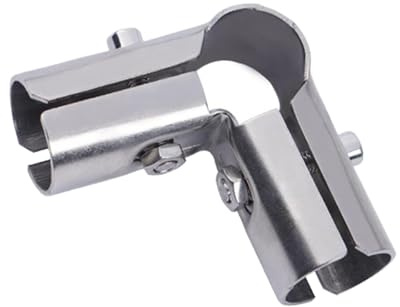 Connecteur de Tube En Acier Inoxydable, Raccord de Tuyau Joint de Serrage pour Tuyau Rond Diamètre de 25mm, Abris de Fleurs, Main Courante, Garde-Corps, En forme de L à 3 voies