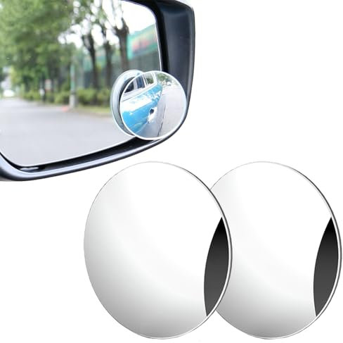 ARVO Blind Spot Mirrors for Cars – Adjustable 360° Rotating HD Glass Convex Round Mirror, Waterproof & Frameless for Maximum Rear View – Universal Fit for Cars, SUVs & Trucks – Pack of 2