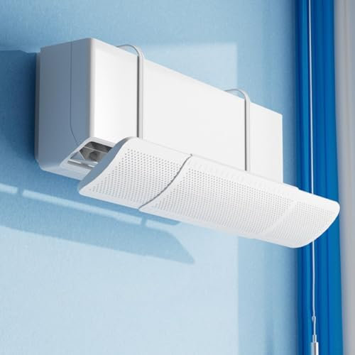 Deflettore per condizionatore d'aria a parete, deflettore retrattile, anti diretto, guida di confinamento, controllo del flusso d'aria (senza filtro)