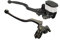SONGGDZ Motorrad Kupplungsbremshebel, 7/8 Universal Black Kupplungshebel Bremszylinder Motorrad Hydraulische Bremsmaster Pumpe Griff Motorrad Zubehör