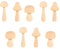 KONTONTY 9 Stk Doodle Weißer Keimpilz Wiki-sticks Wachsstangen Mini Planke Pilzbettwäsche Blanko-peg-puppen Farbmarker Kleinkind Handwerk Bettdecke Plüsch Bausatz Pilze Pop Babys Holz