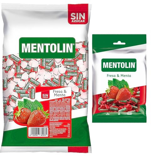 Mentolín caramelos duros fresa menta s/a bolsa 1kg y de regalo fresa menta 150g