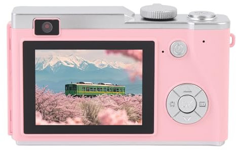 Caméra Numérique, Appareil Photo Portable Compact 64MP 4K, écran IPS 2.4 Pouces avec 16x Zoom Numérique Film Light Anti Shake pour Les Voyages et L'utilisation de la Webcam (32GB)