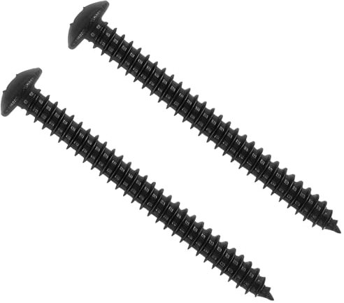 20 viti autofilettanti per legno M5 x 50 mm, in acciaio al carbonio con testa tonda, placcate in zinco nero, ideali per progetti di mobili e fai da te