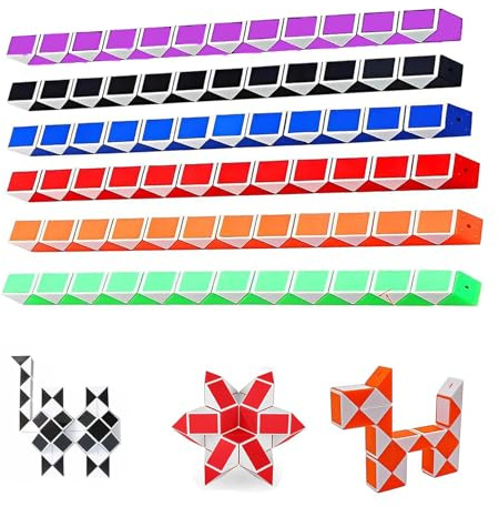 12 Stück Mitgebsel Kindergeburtstag, Magische Schlange, Magic Snake, Mini Schlangen Würfel Puzzle Würfel, für Junge Mädchen(Zufällige Farbe)