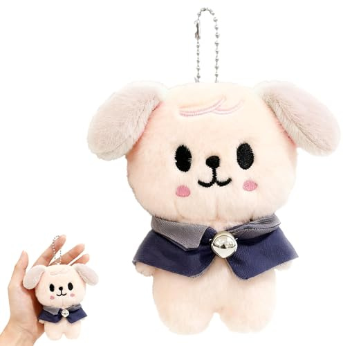 YANGUN Plüschpuppe Schlüsselanhänger, 12cm Sk-zoo plush, Kuscheltier STAY Jiniret/Wolf Chan/Leebit/Puppym, Rucksackanhänger, Sammlerstück Schlüsselbund Anhänger