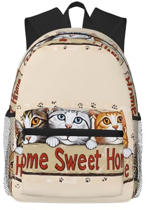 Home Sweet Home Bedruckter lässiger Rucksack mit mehreren Taschen für Reisen und Outdoor-Aktivitäten