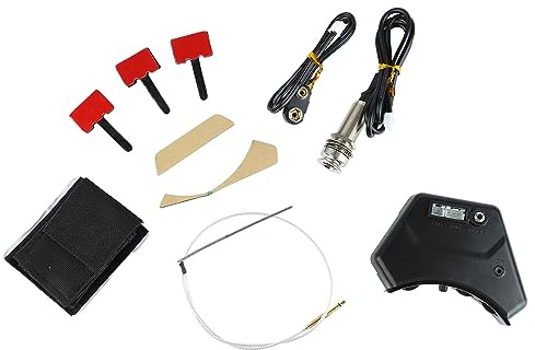 HUSHUI Système de Micro Piézo-égaliseur avec Préamplificateur pour Guitare Acoustique, Accessoires Métal Plastique 2 Unités