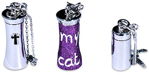 Collar plata 925 con cruz urna funeraria para animales/Silver Urn with cross Necklace