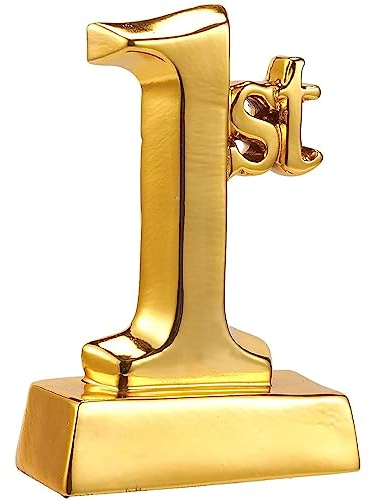 Trophée Coupe 1ère Place - Trophée Récompense en Or de Première Place pour Tournois Sportifs, Compétitions, Fêtes, 14 x 9 x 4,5 cm