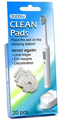 DABBLU Clean Pads, für Oral-B Pulsonic Slim Ladestation, für elektrische Zahnbürste, Einfach anwendbar & hygienisch, 100% Polyester, Passgenau & Ladefunktionssicher, 20er Pack
