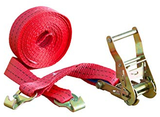 lasiprofi Zurrgurt MT1500 mit Flachhaken Gurtbreite 35 Millimeter Gurtlänge 4 Meter Rot