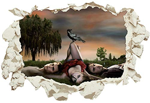 Unified Distribution The Vampire Diaries - Wandtattoo mit 3D Effekt, Aufkleber für Wände und Türen Größe: 92x61 cm, Stil: Durchbruch