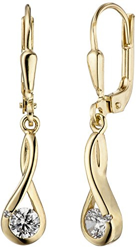 Jobo Damen-Ohrhänger aus 8 Karat 333 Gold mit Zirkonia
