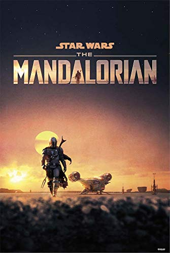 Grupo Erik Star Wars Deko - The Mandalorian Poster - Kunstdruck - Deko Schlafzimmer - Zimmer Deko - Größe : 61 x 91, 5 cm - Originales Geschenk - Offizielle Lizenz - Star Wars Fanartikel