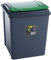 Wham 25/50 Litre Plastic Waste Bin with Flap Lid Recycling Bin (50L Green)