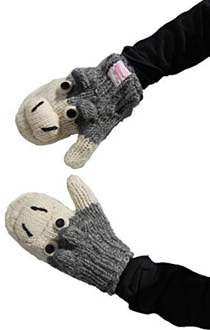 PINK YAK Handgemachte Tierhandschuhe Esel für Kinder (S)