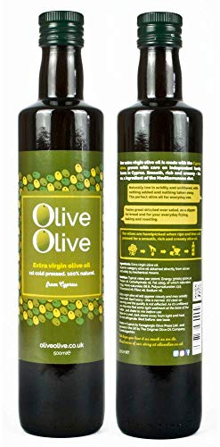 ***NEW SEASON*** 2024-25 Harvest - 500ml Greek Cypriot Extra Virgin Olive Oil by OliveOlive - 1st Cold Pressed from Cyprus - High Polyphenol/Low Acidity - Hand Picked Olives (500ml dark glass bottle)