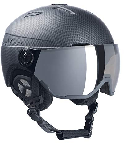 BLACK CREVICE Casque de Ski Calgary Avec Visière Style Pilote - Couleurs Différentes Pour Hommes & Femmes - en Polycarbonate, Respirant, Taille Réglable