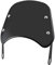 Universal Motorrad Windschutzscheibe, Retro Motorrad Windschild Spoiler Scheinwerfer Verkleidung für 5-7 Zoll runde Scheinwerfer, Schwarz