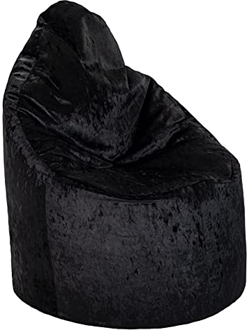 Loft 25 Gaming Sitzsack für Erwachsene | Wohnzimmer Sitzsäcke,Sitzsack-Sessel | Indoor Bodenkissen EPS-Perlen als Bean-Bag-Füllung | Ergonomisches Design für Körperunterstützung (Ebony)