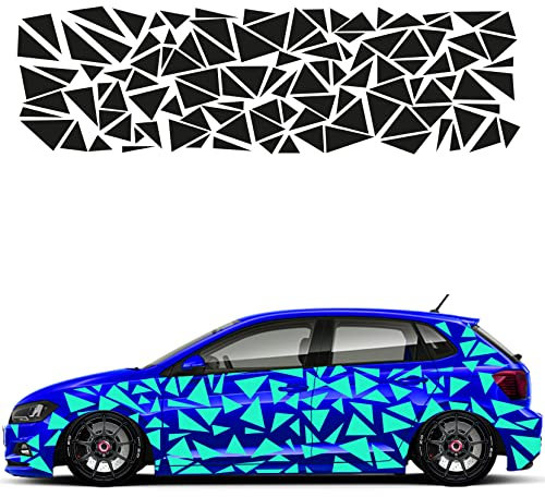 1A Style Sticker Auto Aufkleber Set 109 Teilig Rally Design Autodekor KFZ Seitenaufkleber Tuningset Camper Wohnwagen Premiumfolie (Mint)