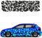 1A Style Sticker Auto Aufkleber Set 109 Teilig Rally Design Autodekor KFZ Seitenaufkleber Tuningset Camper Wohnwagen Premiumfolie (Mint)