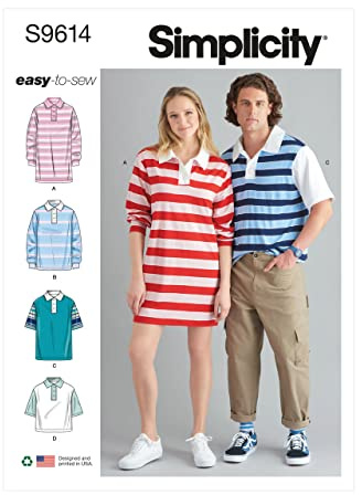 Simplicity SS9614A Unisex TOP/Vest A (XXS-XS-S-M-L-XL-XXL)