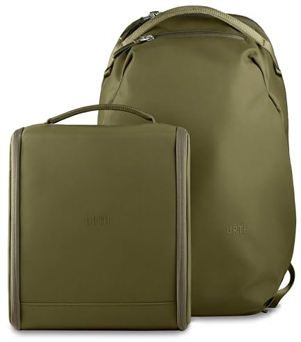 Urth Norite 24L Modular Backpack + 11.3L Camera Insert - Water Resistant, Anti-Theft, Recycled Bag for DSLR/SLR/Mirrorless, 13-16 Inch Laptop in Green