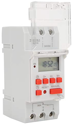 Zeitschaltuhr, DC 24 V 30 A Wochensteuerung Programmierbares LCD-Zeitrelais mit Countdown-Funktion EIN Aus Zur Zeitsteuerung