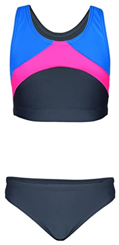 Aquarti Mädchen Sport Bikini Set | Racerback Bustier & Bikinihose Badeanzug