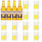 Molain 16 Pcs Miniatur Puppenhaus Bierflasche Tassen Set, Mini Becher mit Bierflaschen Realistische Bier Glas Modell Puppenhaus Drink Set Puppenhaus Zubehör Dekor für Pretend Play DIY Drink Flaschen