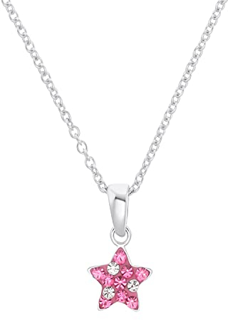 Prinzessin Lillifee 925 Sterling Silber Mädchen Kinder Schmuck, mit Preciosa, Multicolor, Stern, Kommt in Schmuck Geschenk Box