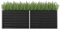 Festnight Hochbeet Metall 240x80x77 cm Anthrazit Hochbeete für Garten Pflanzkübel Verzinkt Stahl Balkon Terrasse Pflanzkasten Blumenkasten Draußen Blumenbeet Gemüsebeet Kräuterbeet