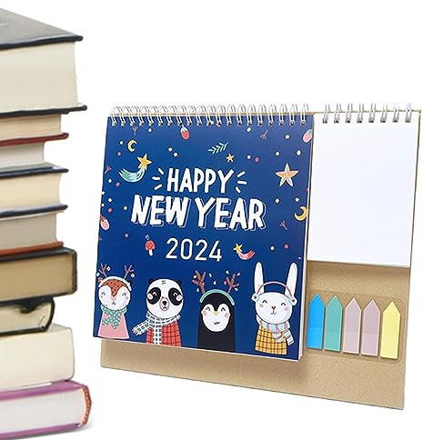 Calendario de escritorio multifuncional – 2024 creativo colores brillantes almacenables pequeño calendario de escritorio – Calendario de mesa, calendario de nevera para el hogar, cocina y lugar de