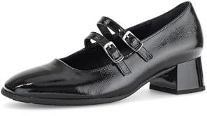 Gabor Damen Riemchen Pumps, Frauen Absatzschuhe,Court Shoes,stöckelschuhe,Spangenpumps,Mary-Jane,Trachtenschuhe,schwarz (Lack),36 EU / 3.5 UK