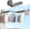 JHDZ Hemerch Tendedero retráctil para Ropa, Perchero retráctil montado en la Pared, Tendedero para Ropa con Ventosa, Tendedero portátil para organizadores del hogar,3 Folding Black