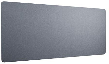 RICOO Akustik Trennwand für Schreibtisch 180 x 80 x 2,3 cm Sichtschutz ZAP1880-G Filz Grau Büro Home Office Pinnwand Schallschutz Raumtrenner Tischtrennwand mit Klemmen Schalldämmung