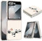 für Samsung Z Flip 6 Hülle Silikon Transparent Handyhülle Durchsichtig für Samsung Galaxy Z Flip 6 Crystal Clear Case Tasche Dünn Weich TPU Z Flip6 Slim Cover Cute Motive Stoßfest Schutzhülle (B)